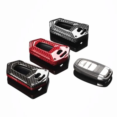 Fit For Audi A3 A4 A5 A6 A7 Carbon Fiber Remote Key Cover Shell Case - Image 1 of 4