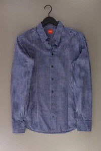✅ BOSS by Hugo Boss camicetta per uomo taglia 52, L a quadri blu di cotone ✅ - Foto 1 di 8