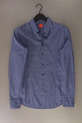 ✅ BOSS by Hugo Boss camicetta per uomo taglia 52, L a quadri blu di cotone ✅ - Immagine 1 di 4