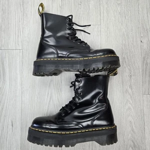 Dr. Martens Stiefel Herren 10 Damen 9 schwarz Jadon Glattleder Plateau Combat Reißverschluss - Bild 1 von 14