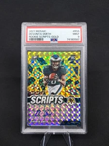 DeVonta Smith 2021 Panini Mosaic #RS5 Rookie Scripts Gold Mosaic /10 PSA 9 - Picture 1 of 2