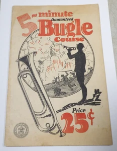 Vintage/Antique 1929 Boy Scouts 5-Minute Bugle Course Booklet 25 cents BSA - Picture 1 of 5