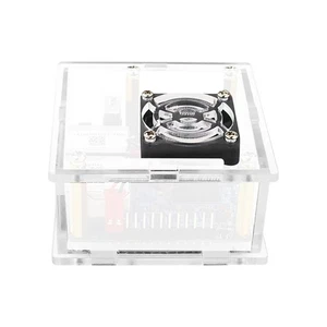 Acrylic Case Motherboard Shell With Fan Heat Sink For Orange Pi R1 Plus LTS - Zdjęcie 1 z 7