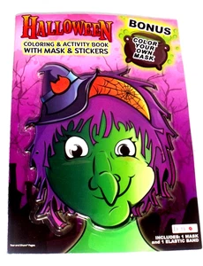 Halloween Coloring & Activity Book with Mask Elastic Band & Stickers New - Bild 1 von 5