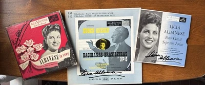 Autographed LICIA ALBANESE Album Sets (In Song, Arias, Bachinas Brasileiras) -LP Foto 1 de 4