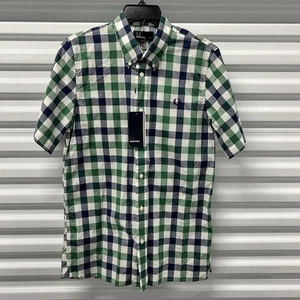 Fred Perry Herren Bold Gingham Tartan Kurzarm Hemd kariert Baumwolle #M4397 Gr. M - Bild 1 von 12