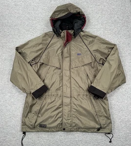 Eddie Bauer EBTek Goretex Jacket Mens Large Green Weatherproof Hood Outdoor - Picture 1 of 9