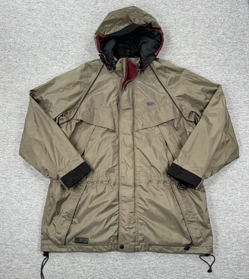 Eddie Bauer EBTek Goretex Jacket Mens Large Green Weatherproof Hood Outdoor - Image 1 of 4