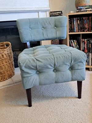 Pier One Tufted Armless Acent Chair - Image 1 of 4