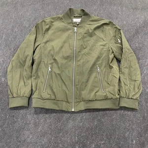 CALVIN KLEIN Solid Full Zip Bomber Jacket Men's Size M Olive CM107904 - Picture 1 of 9