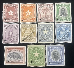 Rare Liberia Stamps 1896 1c. - $5 Set WATERLOW SPECIMEN Printers Colour Samples - Picture 1 of 2