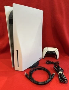 Sony PlayStation 5 DISC EDITION PS5 1TB Console W/ DualSense Controller + Cords - Picture 1 of 17