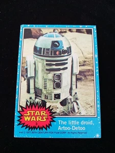1977 Topps Star Wars Blue Series Trading Card R2-D2 #3 EX Condition Vintage Card - Picture 1 of 11