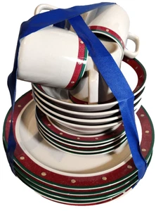 Vtg Christmas Snowman ROYAL SEASONS Stoneware 16 Pieces Pre- Owned - Picture 1 of 10