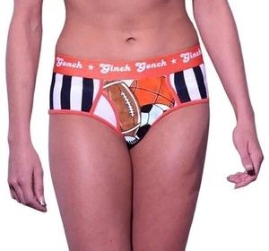Ginch Gonch Women's Score Boyfriend Briefs Underwear Striped Cotton Spandex NWT - Picture 1 of 2