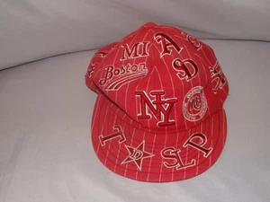 City Hunter Baseball rote Nadelstreifen NY LOGO Cap XL (7 3/4) - Bild 1 von 7