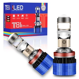 LHD H11 Projector Lens LED Headlight Kit Low Beam 100W 6000K White Bulbs 12000lm - Picture 1 of 11