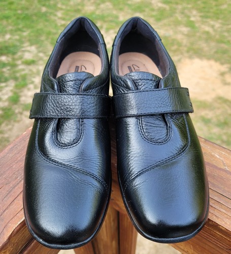 Mocassino Clarks donna Gael Bombay nero scarpe basse pelle taglia 7 5 M