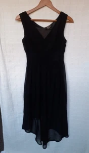 Tokyo Doll schwarzes ärmelloses Chiffonkleid Größe 10 - Bild 1 von 9