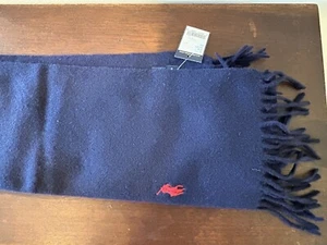 New Polo Ralph Lauren scarf 100% Cashmere Scarf Newport Navy - Picture 1 of 4