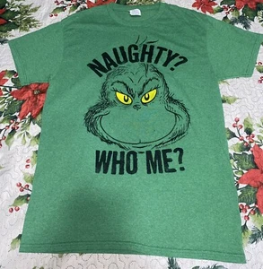 Delta Pro Weight The Grinch Shirt grün Erwachsene Unisex Größe M Medium Naughty Who - Bild 1 von 7