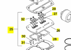 Ingersoll Rand Modell SS3 Ventilplattenbaugruppe Ersatz 97338107, 97330484 - Bild 1 von 1
