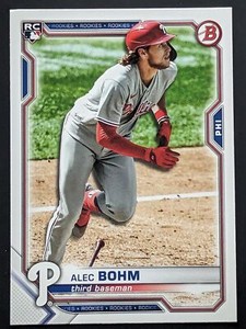 Alec Bohm Philadelphia Phillies 2021 Bowman #2 Card