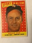 1958 Topps, #479, Hof Nellie Fox All-Star, Chicago White Sox