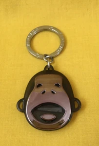 Kipling Two Faced Double Gorilla Monkey Plastic Keychain Keyring Charm Gray Grey - Bild 1 von 6