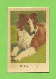 1961 Dutch Gum Card H #206 Lassie