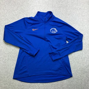 Nike Pullover Men's Large Blue Boise State Broncos Quarter Zip Golf Performance - Picture 1 of 12