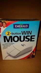 EMERALD PS2 (PS/2) TWO-BUTTON WIN MOUSE, BALL MOUSE - PN-0079-19. Non-optical.