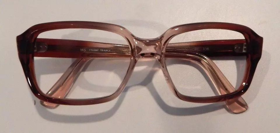 Vintage WHITE HAINES OPTICAL "More" Brown Fade 50/20 Eyeglass Frame NOS #264 - Image 1 of 4