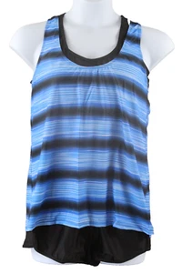 Damen Badeanzug 3-teilig XL blau/schwarz neu mit Etikett (als 3XL gekennzeichnet) - Bild 1 von 8