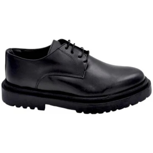 Stringata uomo liscia in vera pelle abrasivata nera fondo gomma alta ultralegger - Foto 1 di 9