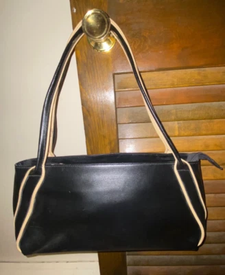 Arcadia Black Leather Satchel Handbag Purse - Women's - Image 1 of 4