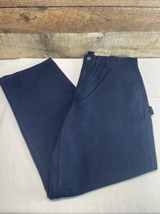 CARHARTT Original Fit Blue Washed Duck Work Dungaree Carpenter Pants 35x34 NWT - Picture 1 of 3