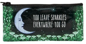 You Leave Sparkles Everywhere You Go - Blue Q Pencil Case 4.25"h x 8.5"w (NEW) - Picture 1 of 8