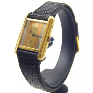 Cartier Must de Tank Paris Tricolor Dial Manual Ladies Watch Vintage 925 - Picture 1 of 8