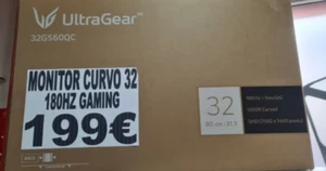Monitor Gaming LG-UltraGear Curvo 32GS60QC-32'' 16:9 2560x1440 QHD - Imagen 1 de 2