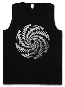 SPIRAL ROTATOR TANK TOP Labyrinth Mystic Hypnotic Esoterik Circle Hypno - Picture 1 of 1