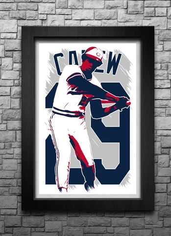 ROD CAREW art print/poster MINNESOTA TWINS FREE S&H! JERSEY Cover