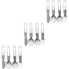  3 Sets Folding Utensils Travel Cutlery Sporks Stainless Steel Camping