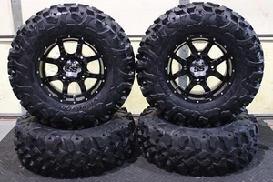 POLARIS ACE 900 28" CARNIVORE RADIAL ATV TIRE 14" COBRA BLK WHEEL KIT POL3CA - Picture 1 of 7