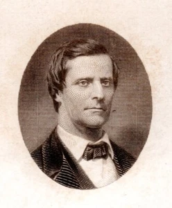 ABNC "Gov John B. Floyd" Portrait Proof on India on Card Intaglio 1800s - Bild 1 von 3