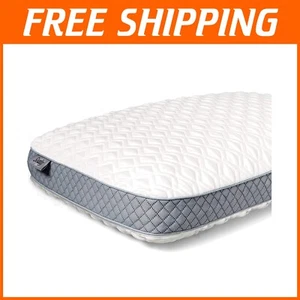 Cooling Memory Foam Bed Pillow with Removable Washable Cover - White/Grey - Picture 1 of 4