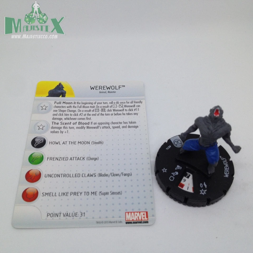Heroclix Amazing Spider-Man Set Hombre Lobo #014 ¡Figura común con tarjeta! Foto 1 de 1