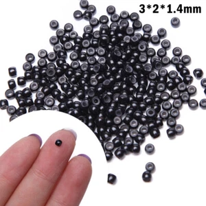 Silicone Lined NANO Ring Beads For Human Hair I Tip Extensions MICRO Loop 200pcs - Picture 1 of 19