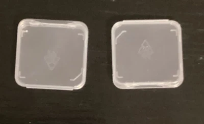 🍒 NUEVO LOTE 2 piezas de soporte para tarjeta de memoria SD vacío estuche de plástico 🍒 Foto 1 de 2