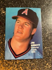 Jim Abbott Angels 1989 Pacific Rookies Superstars Two RARE UNLICENSED #6